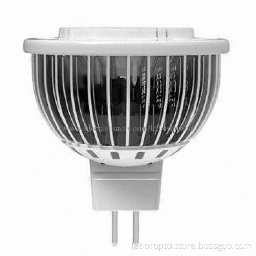 LD 3W MR16 LED Spotlight, Flat with 42 Pieces Aluminum Fins, Bridgelux/Epistar/Epileds Chip